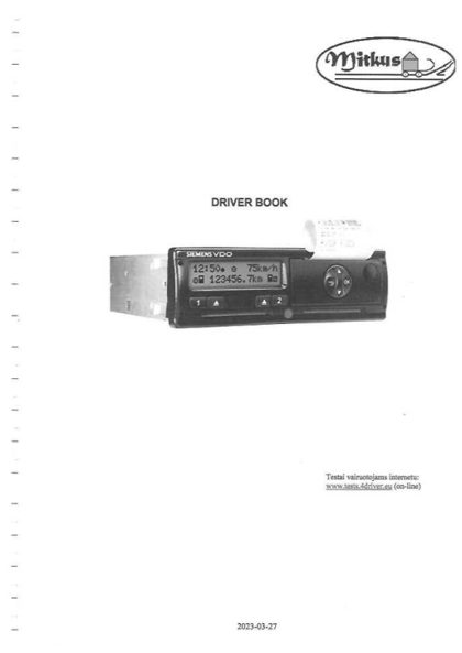 “Driver Book” cover